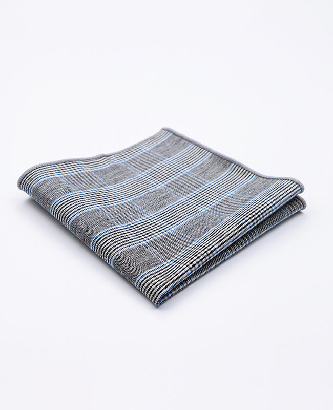Poszetka Tartan Szary nr 1 w Bawełna | Marcel - Unipap's