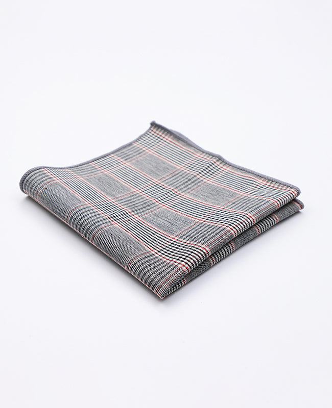 Poszetka Tartan Szary nr 2 z Bawełny | Marcel - Unipap's