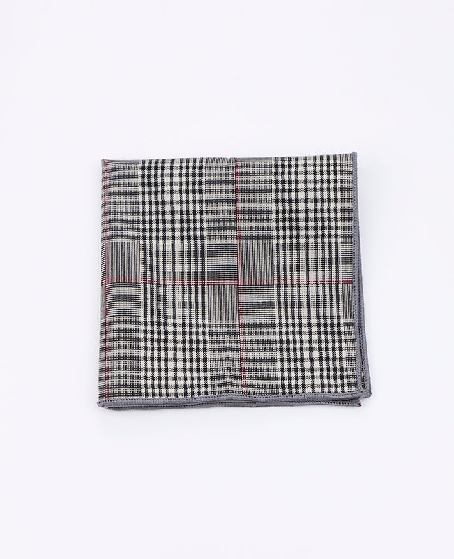 Poszetka Tartan Szary nr 2 z Bawełny | Marcel - Unipap's