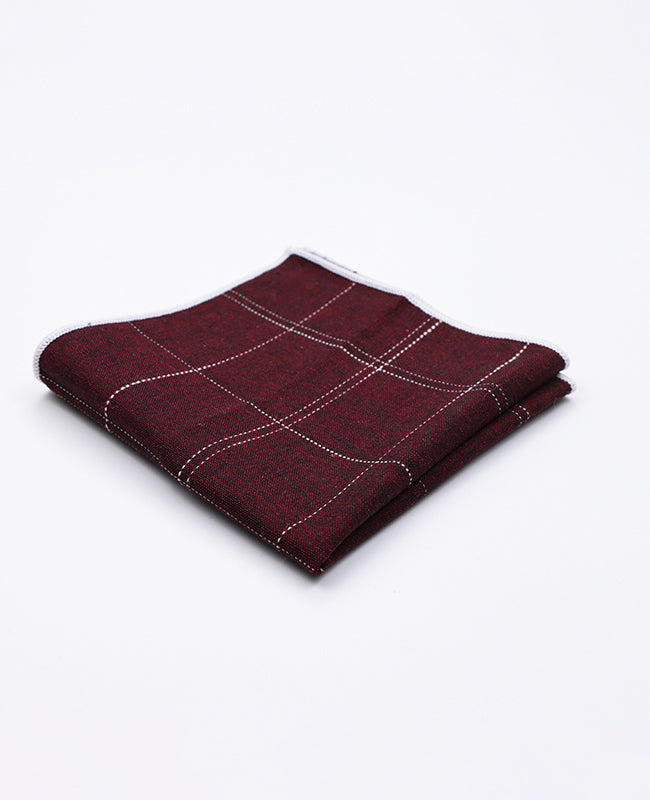 Poszetka Tartan Czerwony w Bawełnie | Marcel - Unipap's