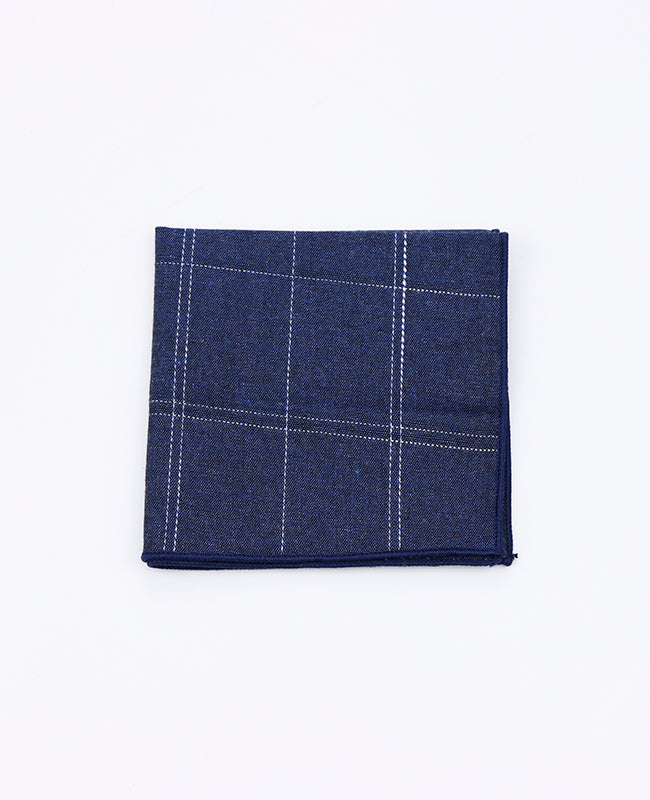 Poszetka Tartan Niebieski z Bawełny | Marcel - Unipap's
