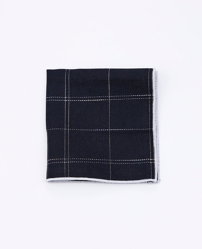 Poszetka Tartan Czarny nr 1 z Bawełny | Marcel - Unipap's