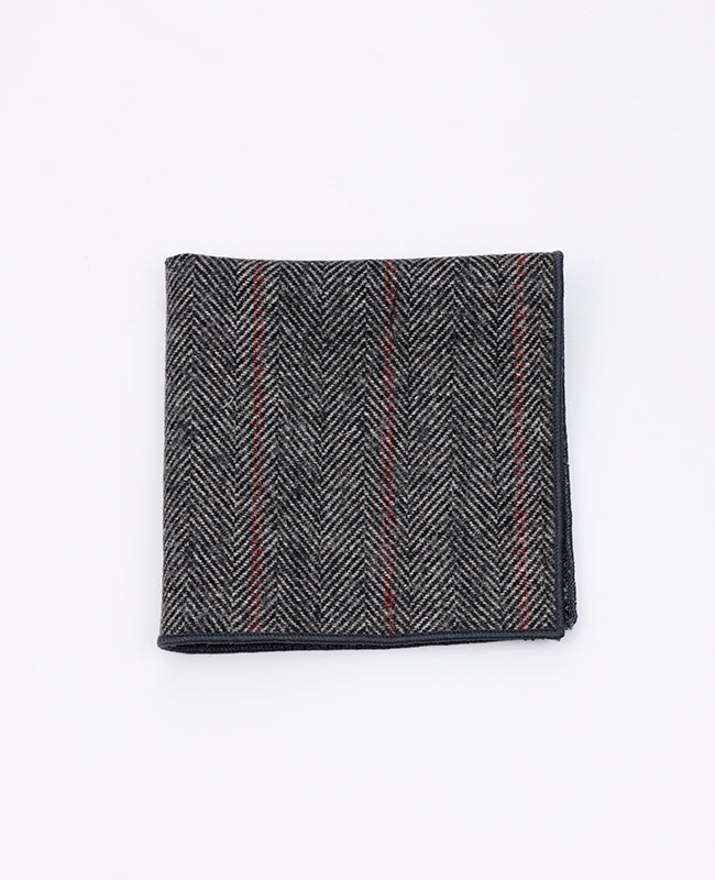 Poszetka Tartan Szary nr 4 z Wełna | Norbert - Unipap's