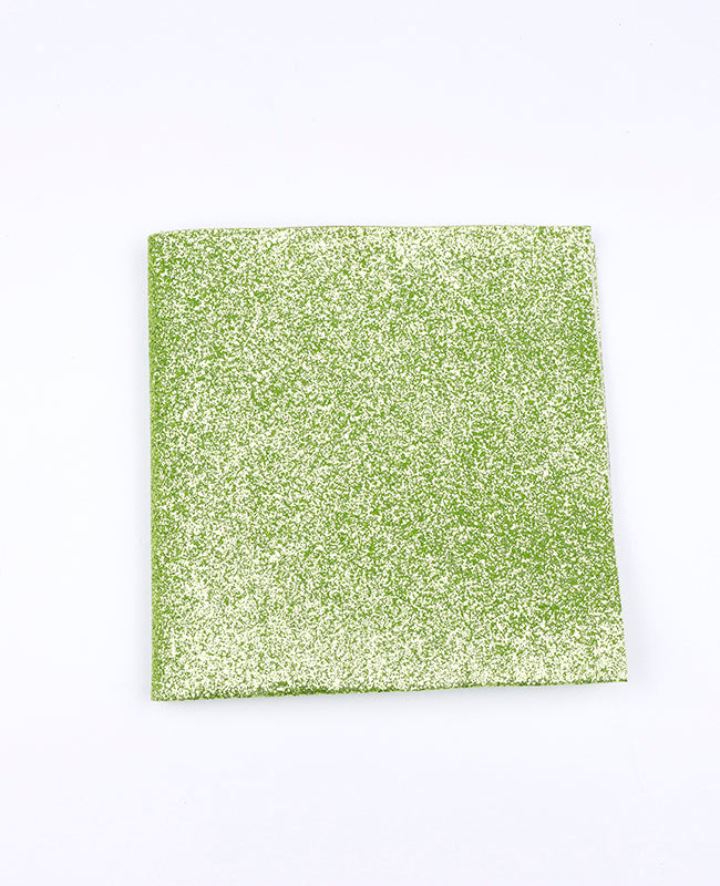 Zielona poszetka z cekinami nr 3 z poliestru «Olive»