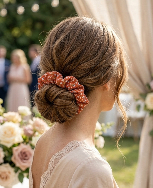 Chouchou Liberty Orange Femme «Suzanne»