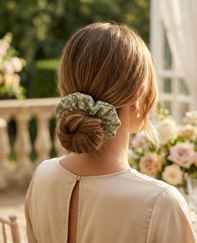 Chouchou Liberty Vert n°1 Femme «Suzanne»