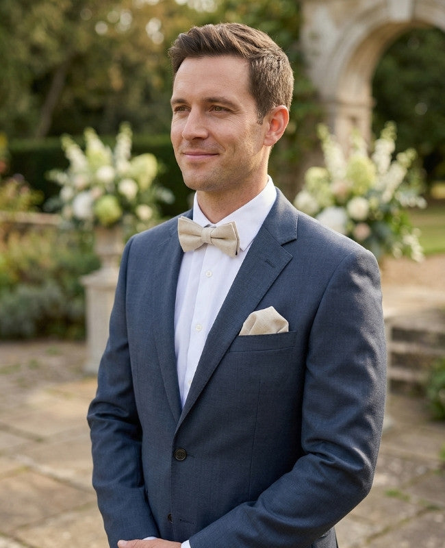 Noeud Papillon Beige n°1 Homme en Coton «Oscar»