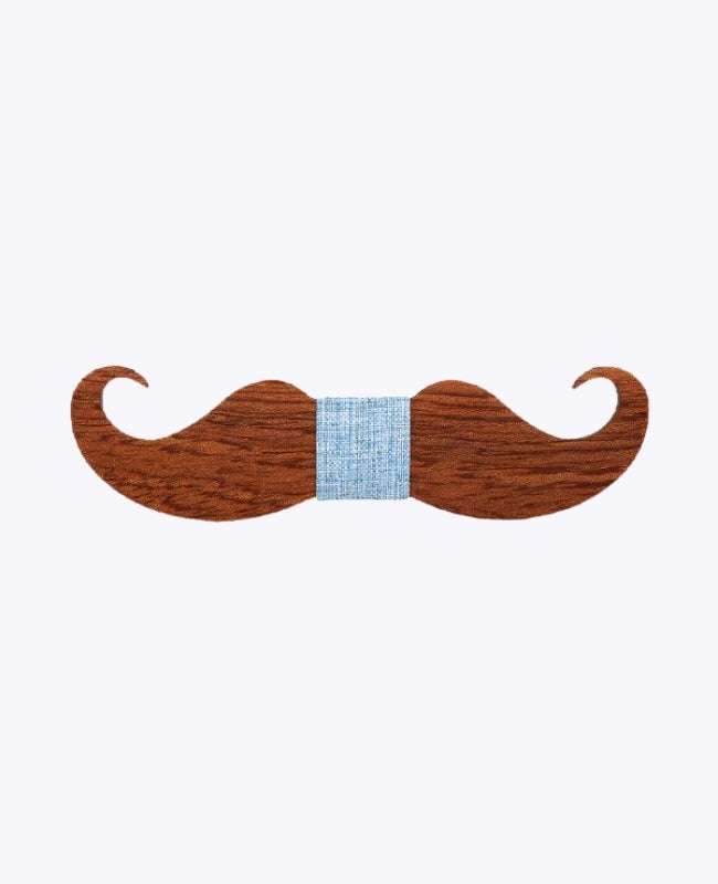 Noeud Papillon Bleu Homme en Bois «Hippolyte»