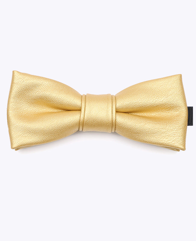 Męska muszka złota ze skóry «Achille»