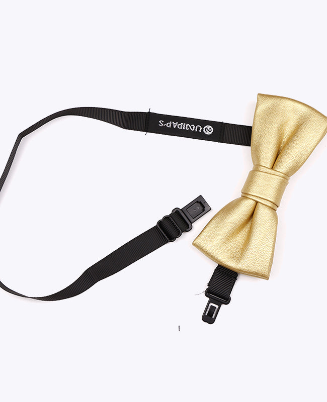 Męska muszka złota ze skóry «Achille»