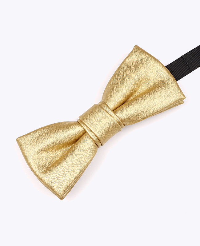 Męska muszka złota ze skóry «Achille»