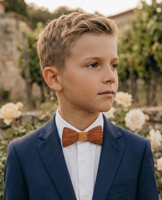 Noeud Papillon Liège Enfant en Bois «Arsène»