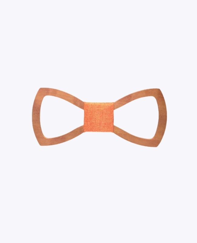 Noeud Papillon Orange Enfant en Bois «Émile»
