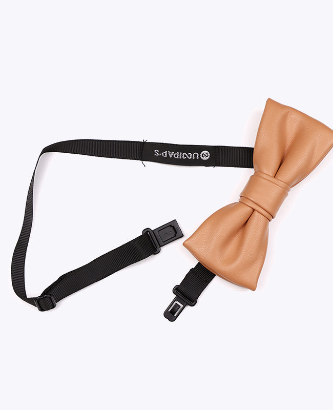 Męska mucha pomarańczowa ze skóry «Achille»