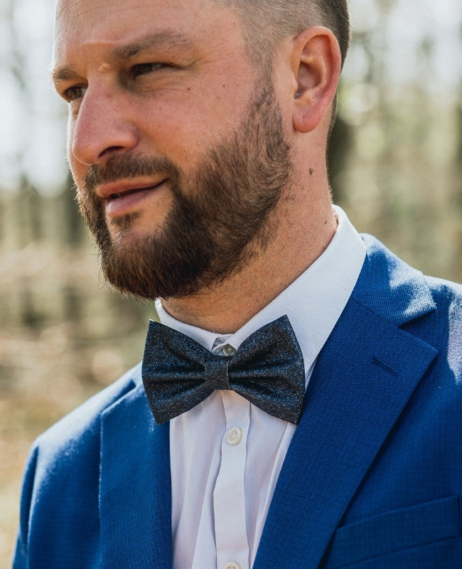 Noeud Papillon à Paillettes Bleu n°4 Homme en Polyester «Olive»