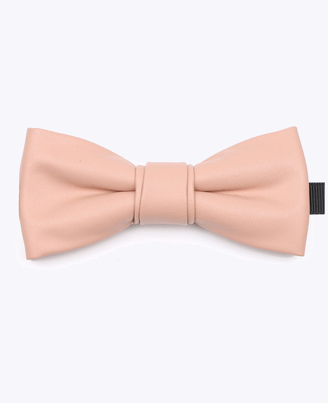 Męska muszka z różowej skóry nude «Achille»