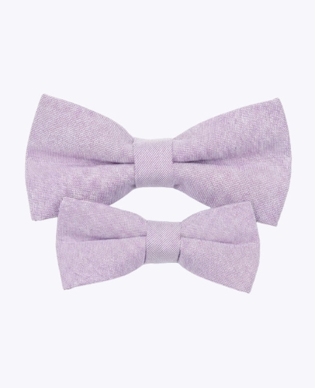 Noeuds Papillon Violet Père & Fils en Coton «Edgard»