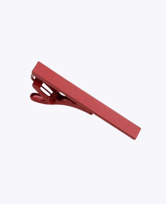 Pince à Cravate Rouge en Métal