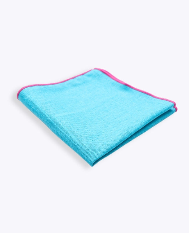 Pochette de Costume Bleu n°1 en Lin «Basile»