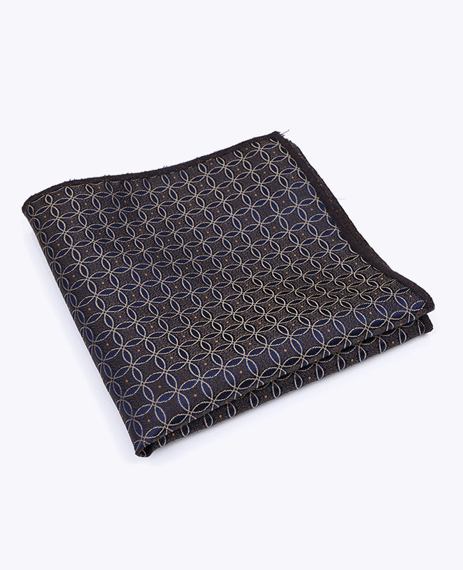 Pochette de Costume Marron n°3 à Motifs en Polyester «Edmond»