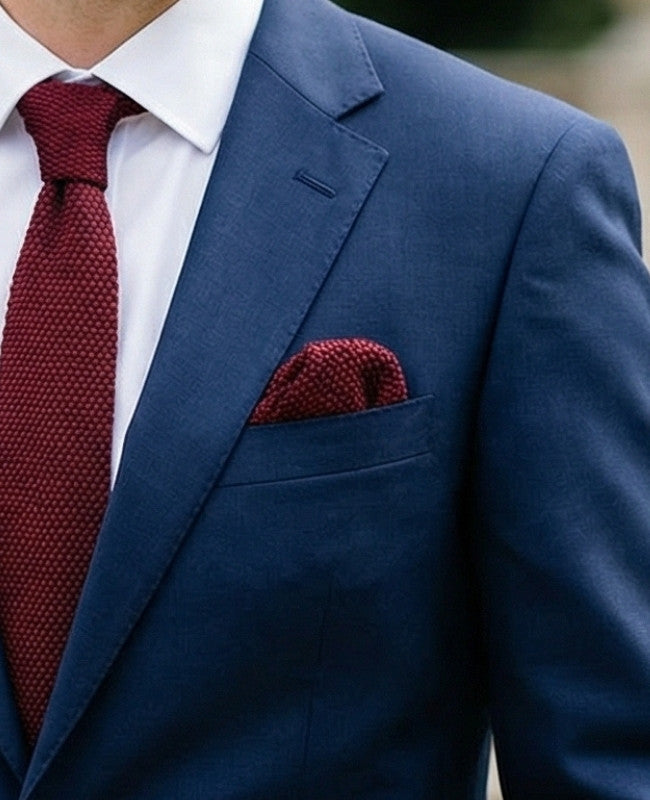 Poszetka Czerwony nr 1 w Dzianinie „Léon"