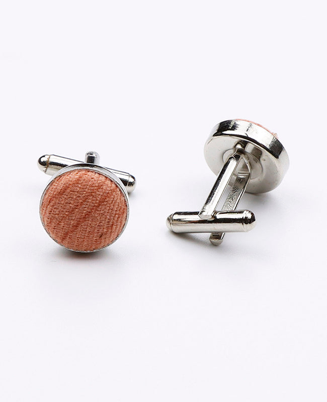 Boutons de Manchette Orange en Polyester | Augustin - Unipap's