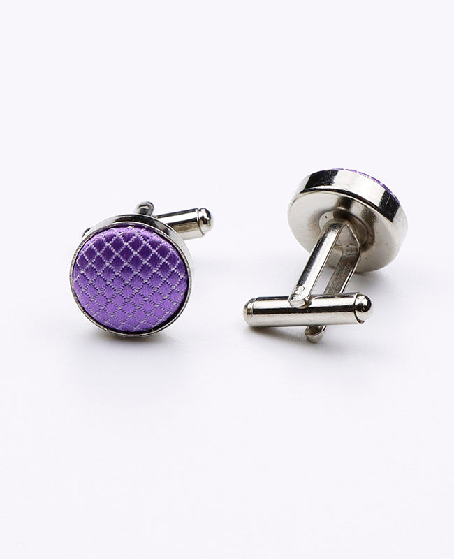 Boutons de Manchette Violet n°4 en Polyester | Martin - Unipap's
