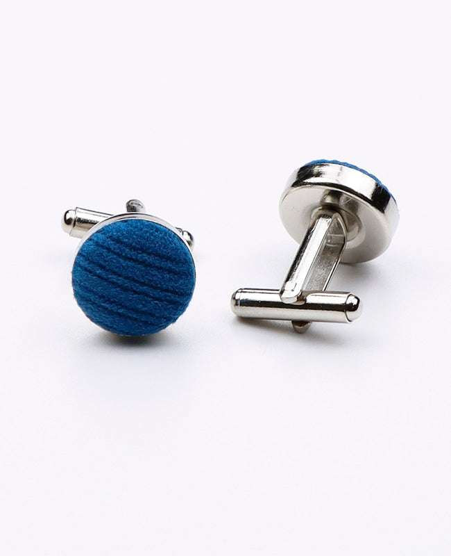 Boutons de Manchette Bleus n°2 en Velours | Marius - Unipap's
