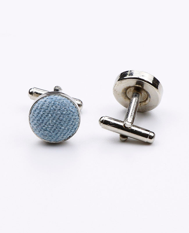 Boutons de Manchette Bleu n°2 en Effet Velours | Simon - Unipap's