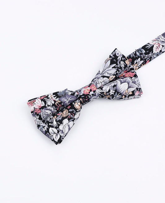 Noeud Papillon Liberty Noir n°2 Enfant en Coton | Gaspard - Unipap's