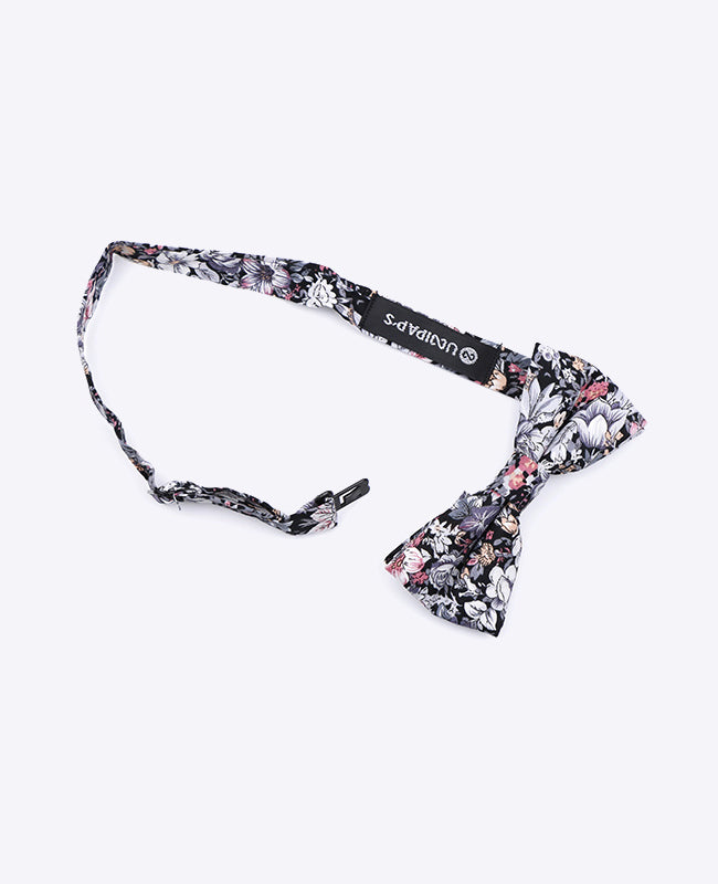 Noeud Papillon Liberty Noir n°2 Enfant en Coton | Gaspard - Unipap's