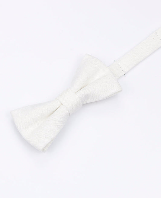Noeud Papillon Blanc n°1 Enfant en Lin | Basile - Unipap's