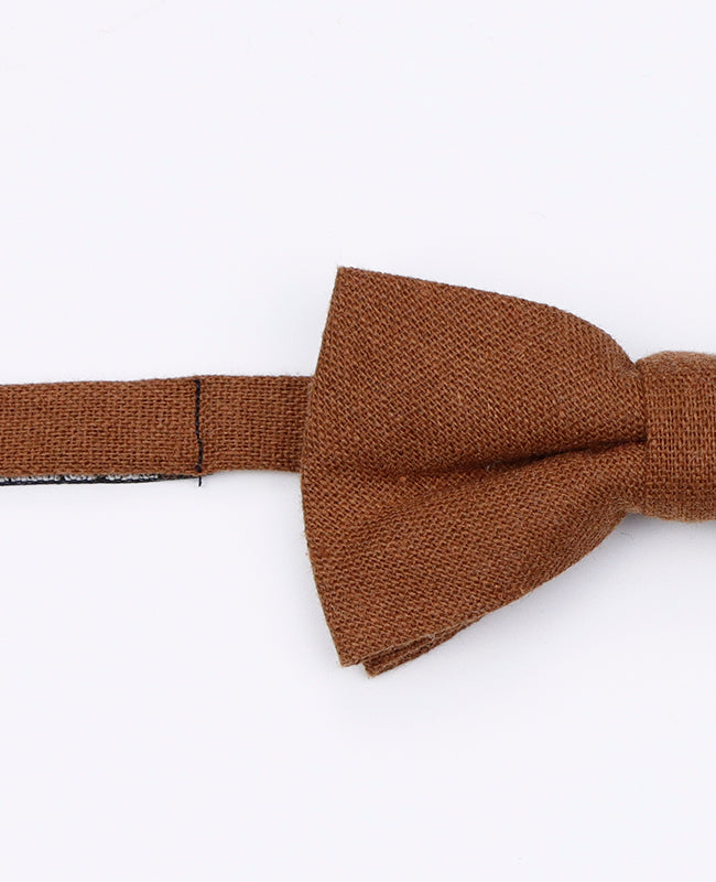 Noeud Papillon Marron n°1 Enfant en Lin | Basile - Unipap's