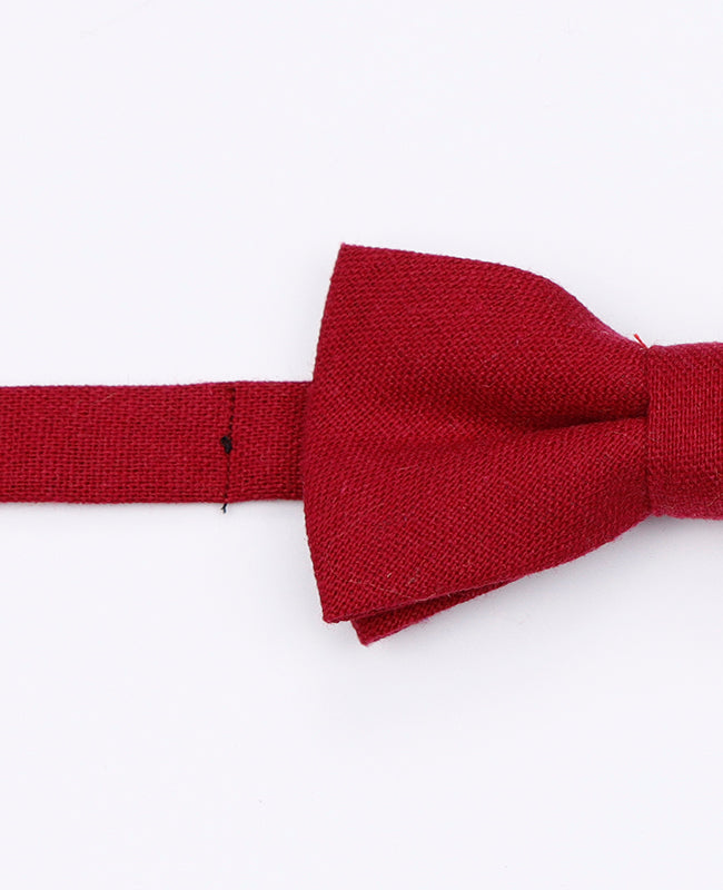 Noeud Papillon Rouge n°2 Enfant en Lin | Basile - Unipap's