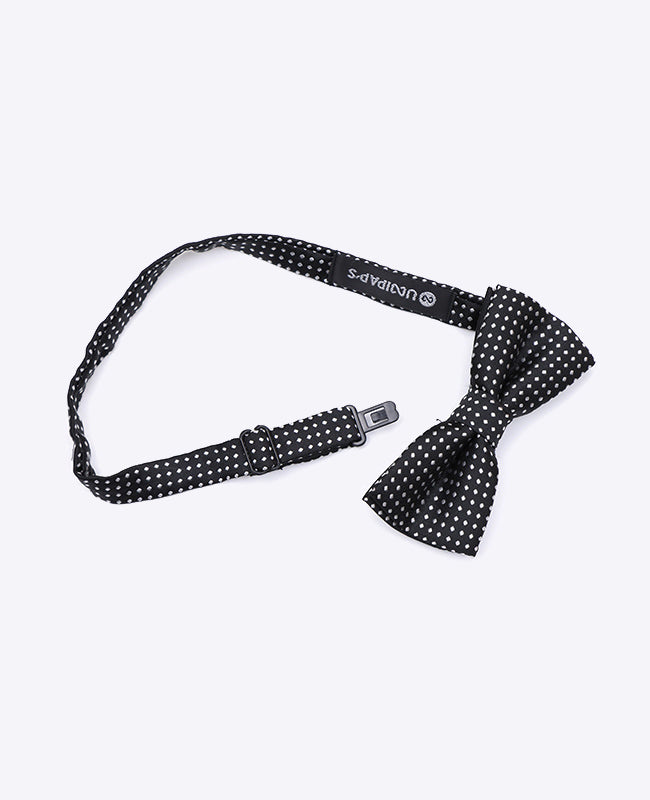 Noeud Papillon Noir n°2 à Pois Enfant en Polyester | Louis - Unipap's