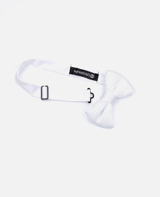 Noeud Papillon Blanc Enfant en Tricot