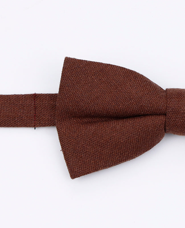 Noeud Papillon Marron n°2 Homme en Lin | Basile - Unipap's