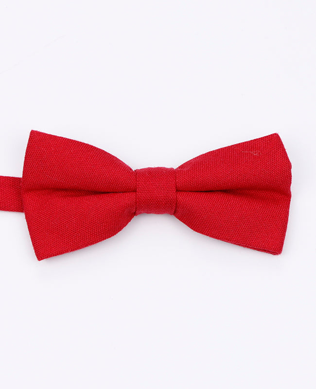 Noeud Papillon Rouge n°3 Homme en Lin | Basile - Unipap's