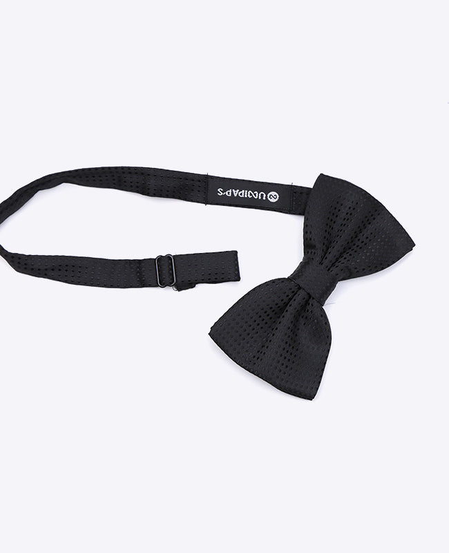 Noeud Papillon Noir n°1 à Pois Homme en Polyester | Louis - Unipap's