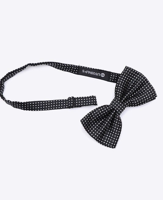 Noeud Papillon Noir n°2 à Pois Homme en Polyester | Louis - Unipap's