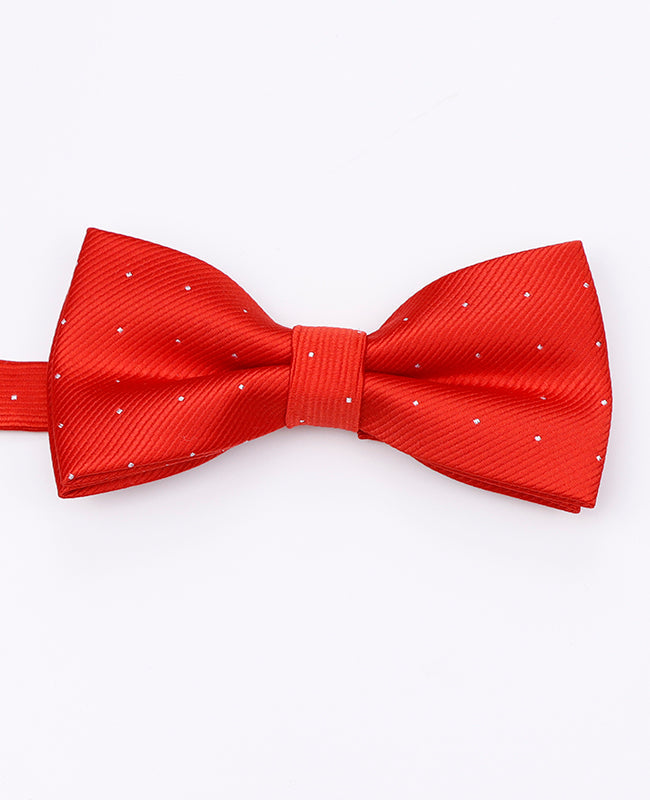 Noeud Papillon Rouge n°2 à Pois Homme en Polyester | Georges - Unipap's