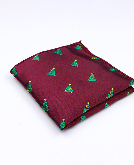 Pochette de Costume de Noël Rouge n°1 en Polyester «Christmas»
