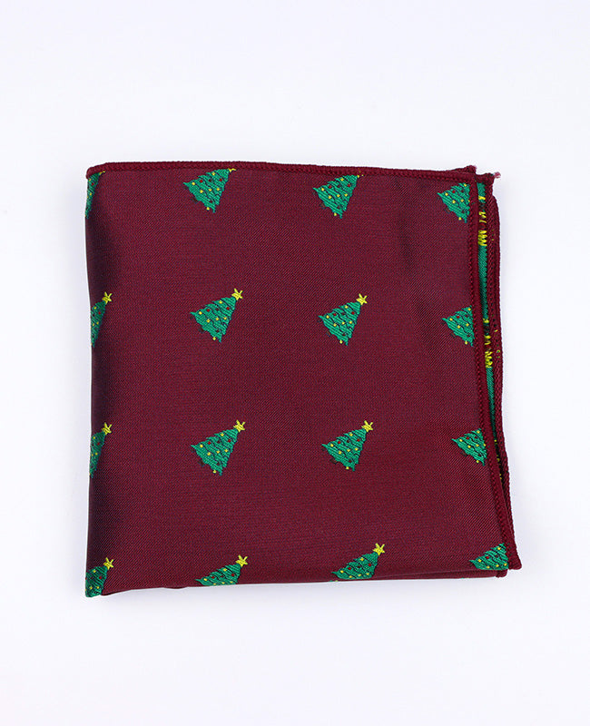 Pochette de Costume de Noël Rouge n°1 en Polyester «Christmas»